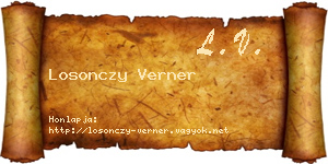 Losonczy Verner névjegykártya